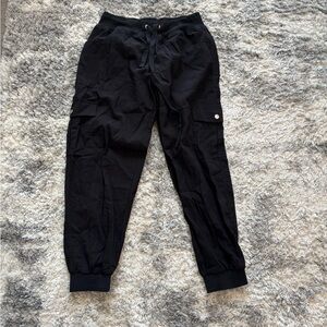 Black Cargo Jogger Pants